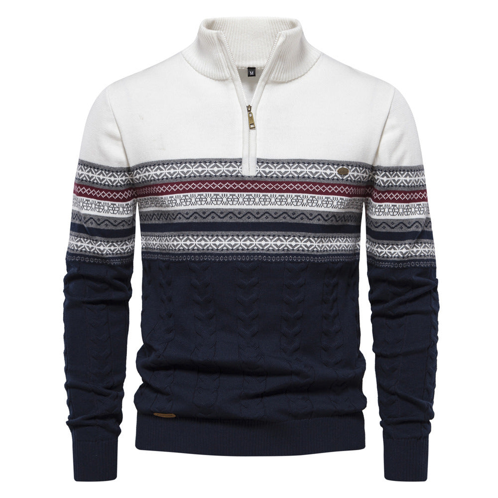 AlpineTrail® | Fair Isle Half-Zip Pullover