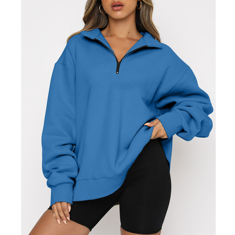 Velora® | Half-Zip Oversized Sweatshirt - The Pine Avenue