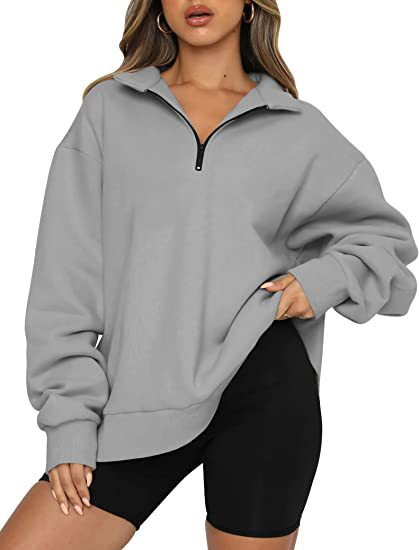 Velora® | Half-Zip Oversized Sweatshirt - The Pine Avenue