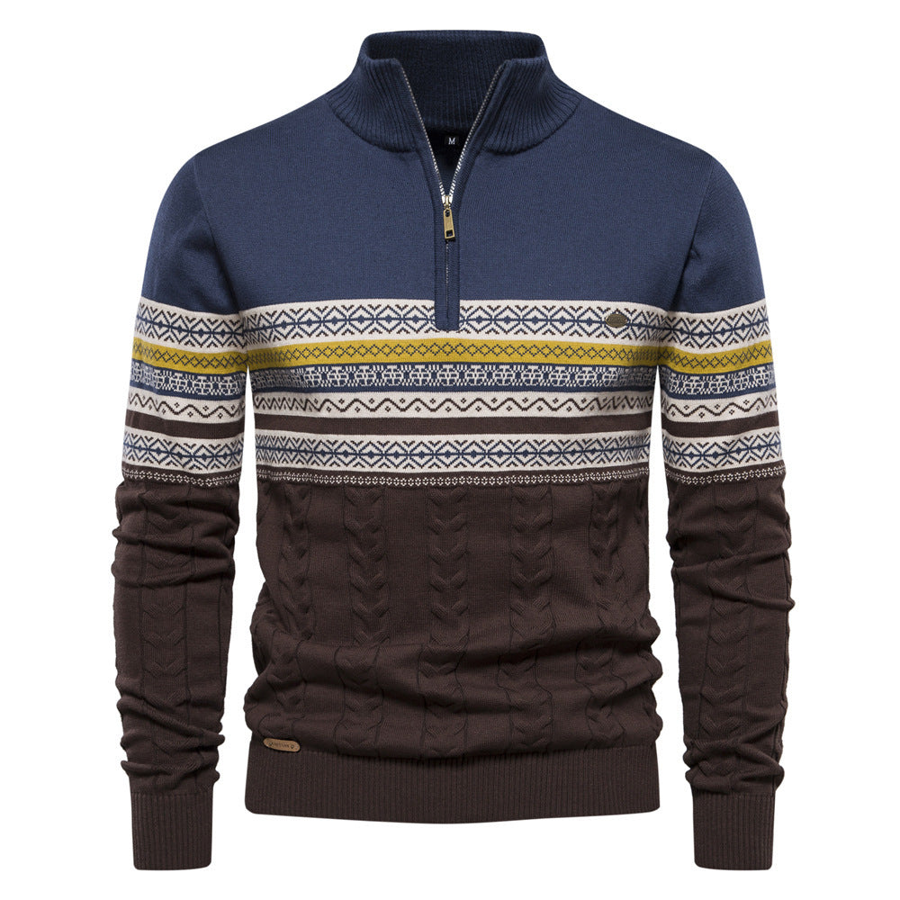 AlpineTrail® | Fair Isle Half-Zip Pullover