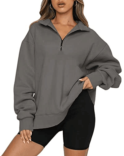 Velora® | Half-Zip Oversized Sweatshirt - The Pine Avenue