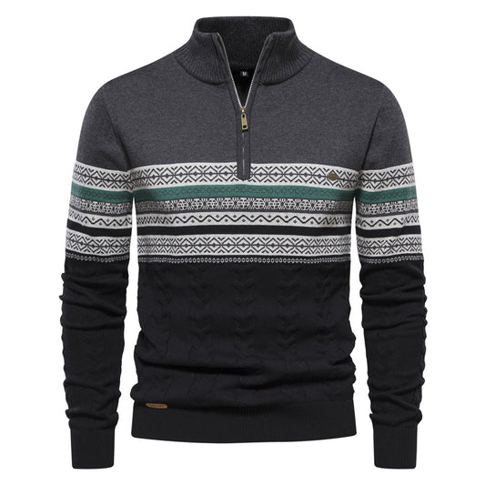 AlpineTrail® | Fair Isle Half-Zip Pullover