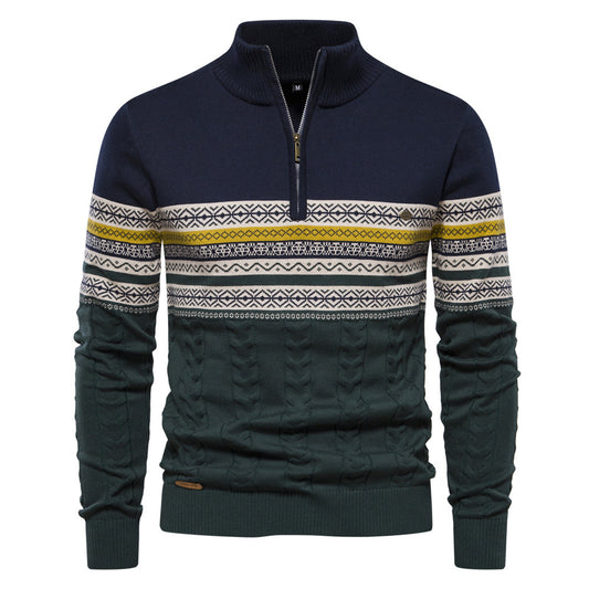 AlpineTrail® | Fair Isle Half-Zip Pullover