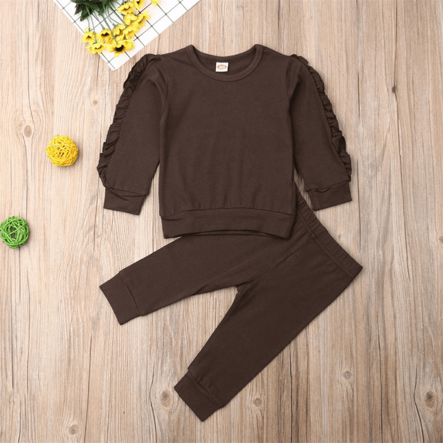 TinyCharm® | Ruffle Sleeve Kids Set - The Pine Avenue