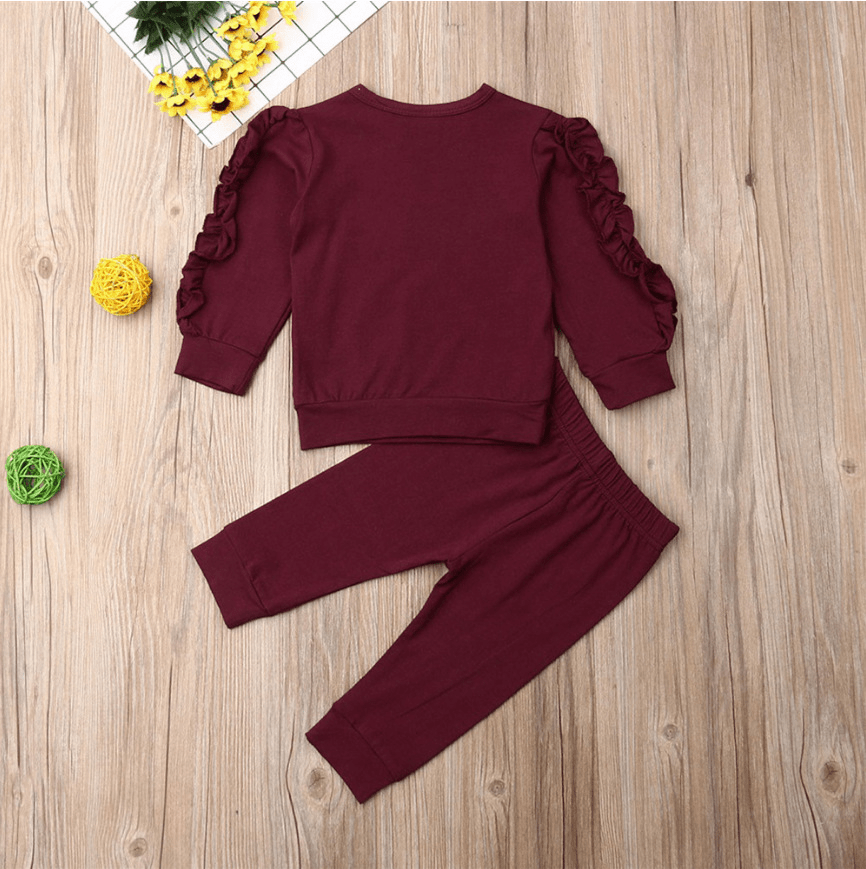 TinyCharm® | Ruffle Sleeve Kids Set - The Pine Avenue